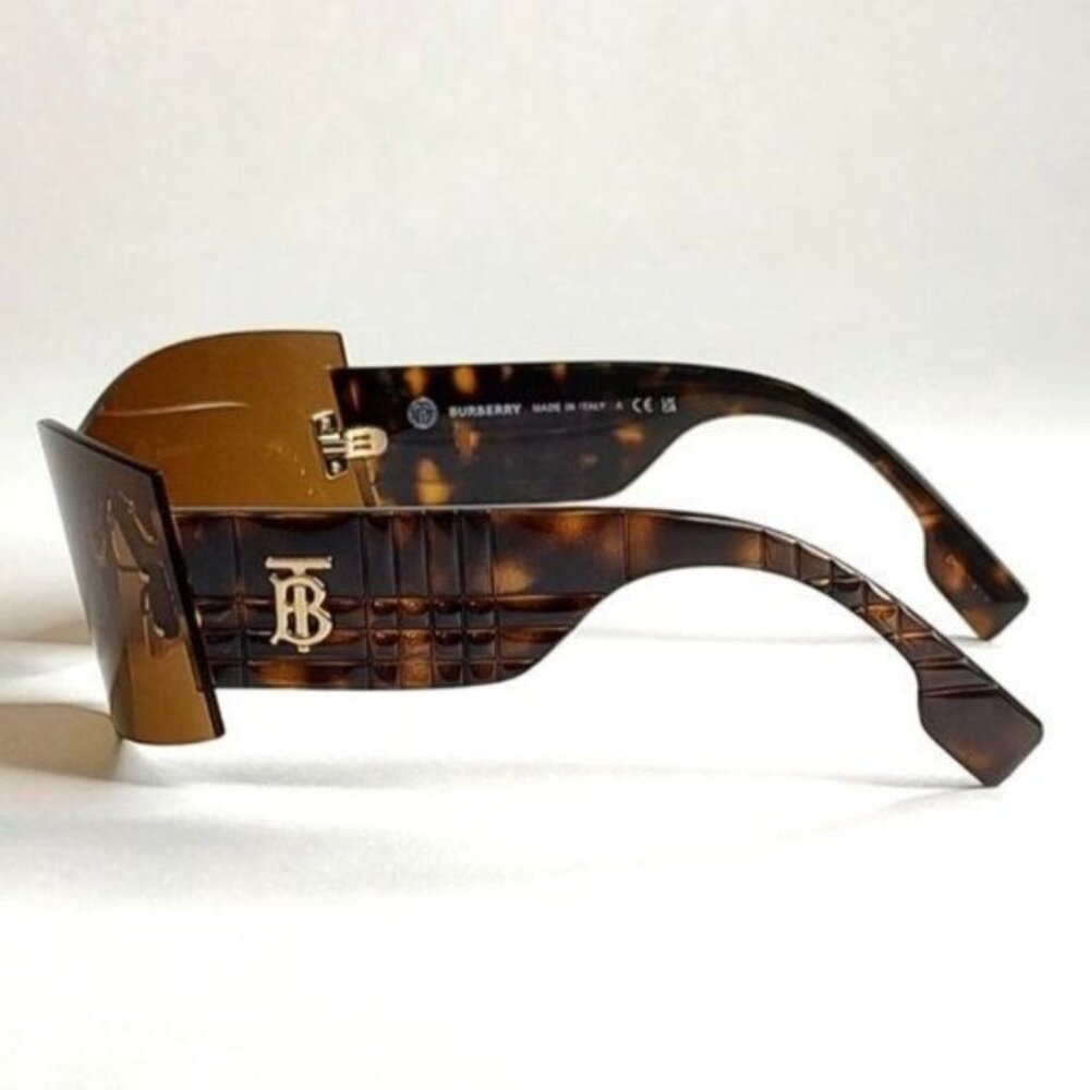 Burberry Sunglasses Bella BE3137 110963 Brown Rimless Shield Sporty NEW - Picture 13 of 15